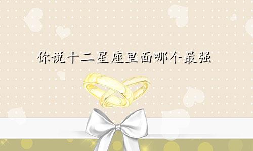 你说十二星座里面哪个最强