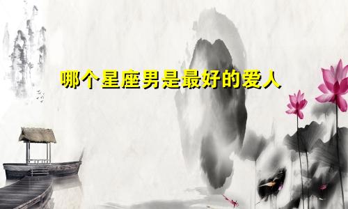 哪个星座男是最好的爱人