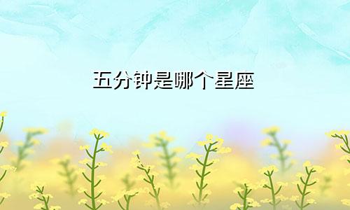 五分钟是哪个星座