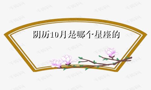 阴历10月是哪个星座的