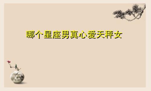 哪个星座男真心爱天秤女