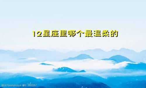 12星座里哪个最温柔的