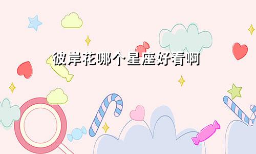 彼岸花哪个星座好看啊