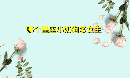 哪个星座小奶狗多女生