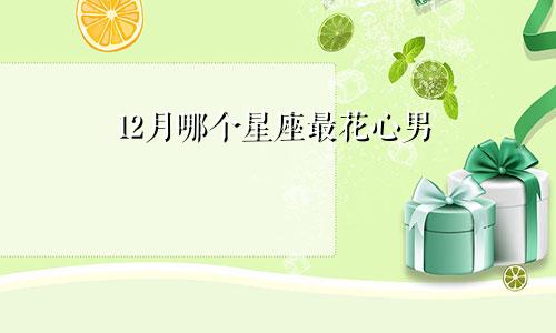 12月哪个星座最花心男
