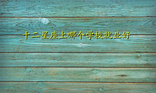 十二星座上哪个学校就业好