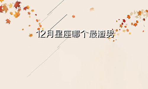 12月星座哪个最渣男