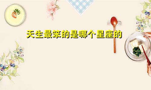 天生最笨的是哪个星座的