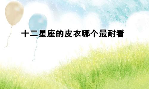 十二星座的皮衣哪个最耐看