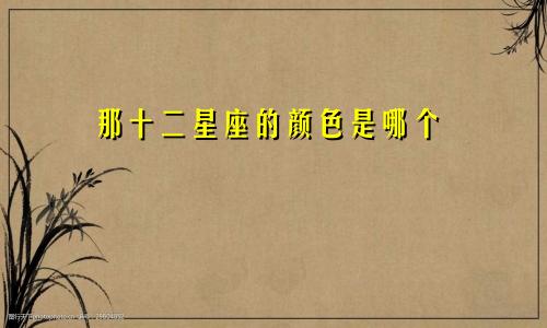 那十二星座的颜色是哪个