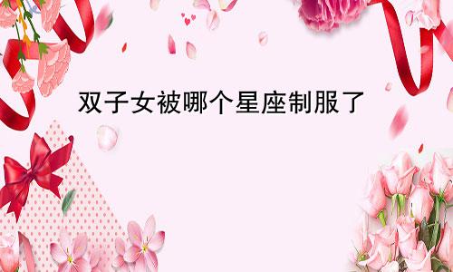 双子女被哪个星座制服了