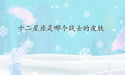 十二星座是哪个战士的皮肤