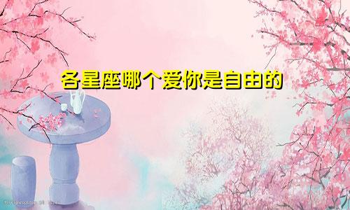 各星座哪个爱你是自由的