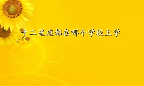 十二星座都在哪个学校上学
