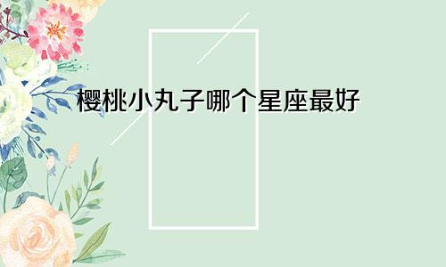 樱桃小丸子哪个星座最好