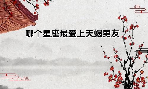 哪个星座最爱上天蝎男友