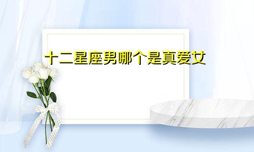 十二星座男哪个是真爱女