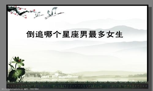 倒追哪个星座男最多女生