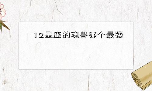 12星座的魂兽哪个最强