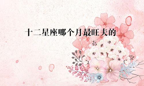 十二星座哪个月最旺夫的