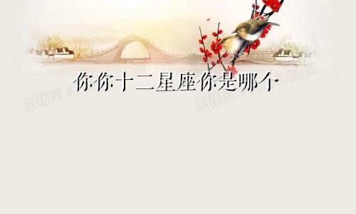你你十二星座你是哪个