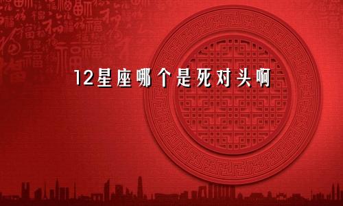 12星座哪个是死对头啊