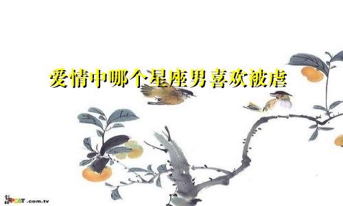 爱情中哪个星座男喜欢被虐