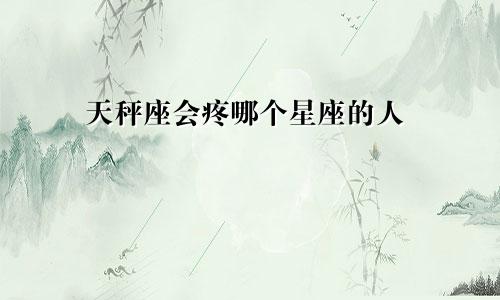 天秤座会疼哪个星座的人