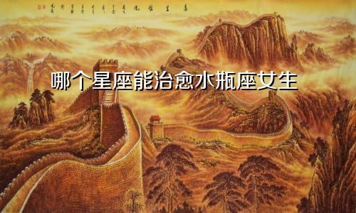 哪个星座能治愈水瓶座女生