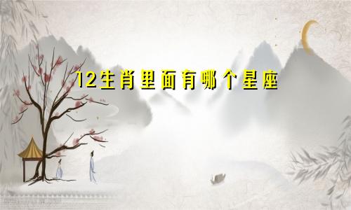 12生肖里面有哪个星座
