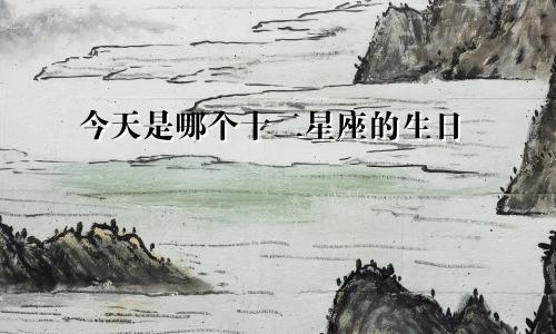 今天是哪个十二星座的生日