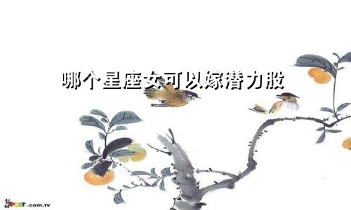 哪个星座女可以嫁潜力股