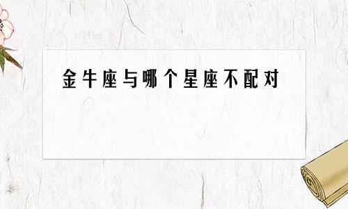 金牛座与哪个星座不配对