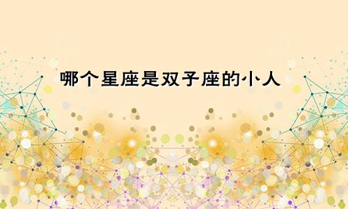 哪个星座是双子座的小人