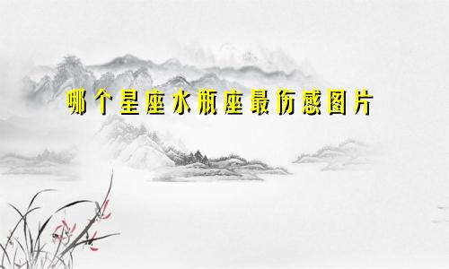 哪个星座水瓶座最伤感图片