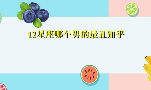12星座哪个男的最丑知乎