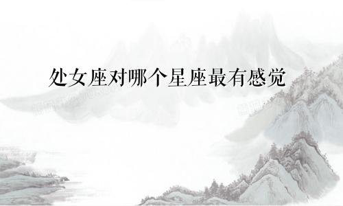 处女座对哪个星座最有感觉