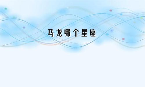 马龙哪个星座