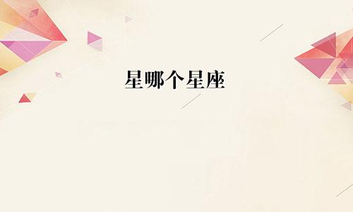 星哪个星座