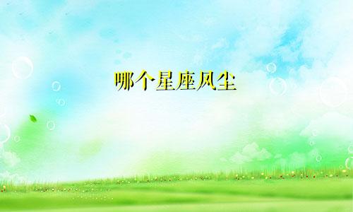 哪个星座风尘