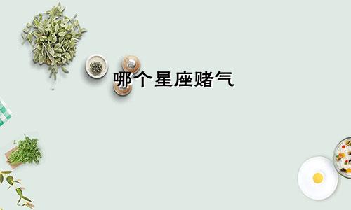 哪个星座赌气