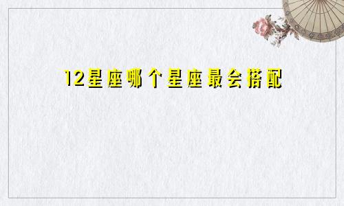 12星座哪个星座最会搭配