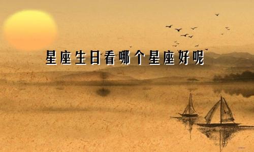 星座生日看哪个星座好呢