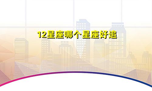 12星座哪个星座好追