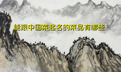 能跟中国菜起名的菜品有哪些