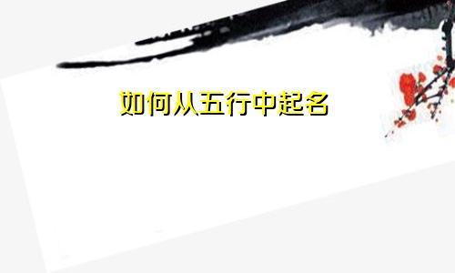 如何从五行中起名