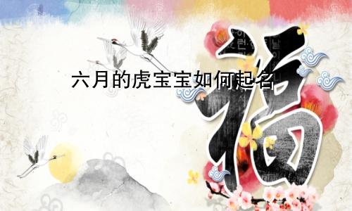 六月的虎宝宝如何起名