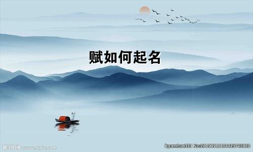 赋如何起名