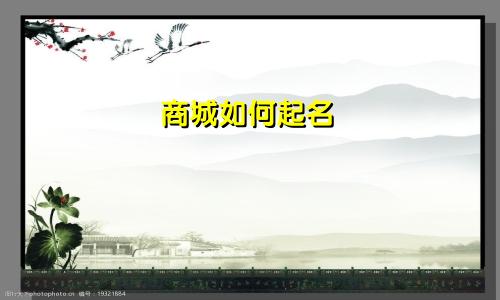 商城如何起名