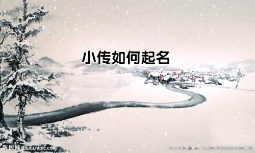 小传如何起名